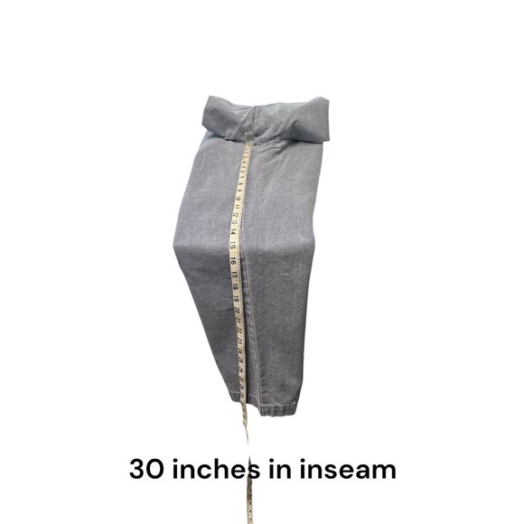 Vintage The North Face Womens Size 6 High-Waisted Pleated Blue Denim Tapered Pan - Picture 7 of 7